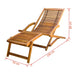 Deck Chair with Footrest Solid Acacia Wood Aonbl
