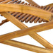 Deck Chair with Footrest Solid Acacia Wood Aonbl