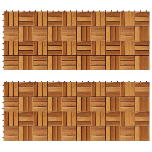 Decking Tiles 30 x Cm Acacia Set of 20 Xioikx