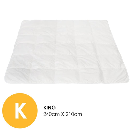 260gsm Deluxe Eco-silk Touch Quilt 100% Cotton Cover - King
