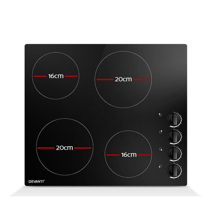 Devanti Ceramic Cooktop 60cm Electric Kitchen Burner Cooker