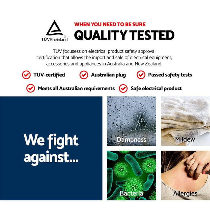 Devanti Heated Towel Rail Rack Bathroom Aluminum Electric