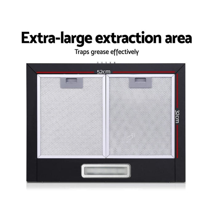 Devanti Pyramid Range Hood Rangehood 600mm 60cm Kitchen