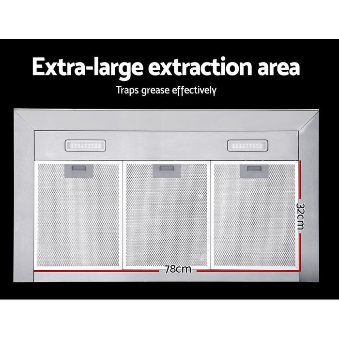 Devanti Range Hood 900mm Rangehood 90cm Stainless Steel