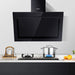 Devanti Rangehood 900mm Black Angled Side Draft Range Hood