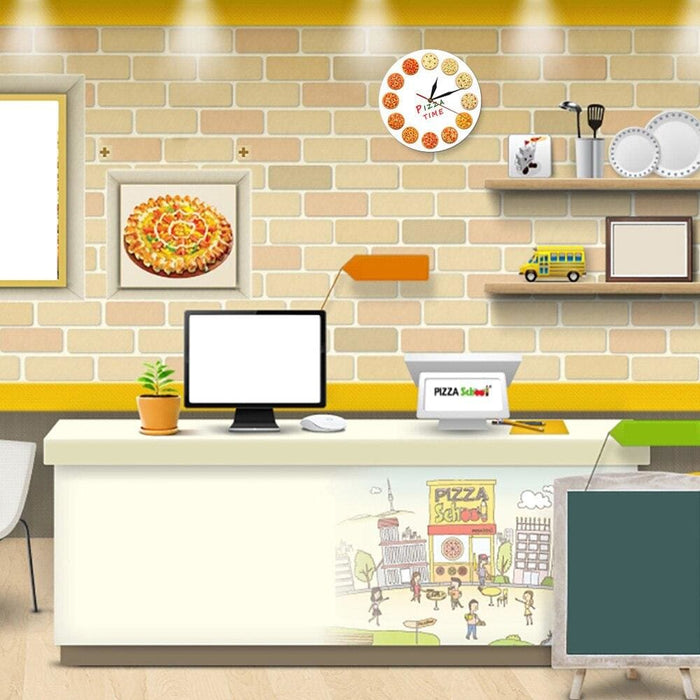 Different Tastes Pizza Time Modern Wall Clock Italy Dreams