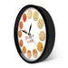Different Tastes Pizza Time Modern Wall Clock Italy Dreams