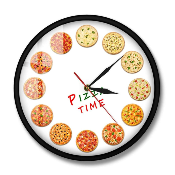 Different Tastes Pizza Time Modern Wall Clock Italy Dreams