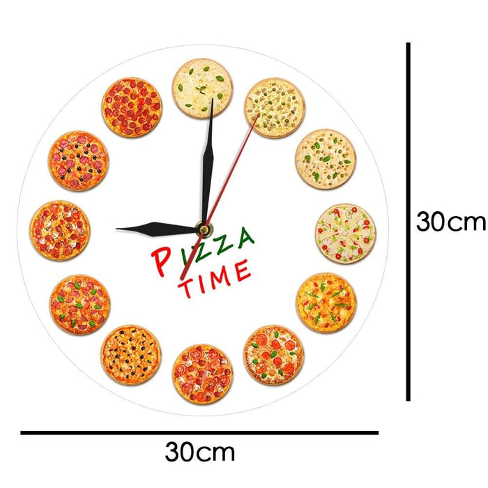 Different Tastes Pizza Time Modern Wall Clock Italy Dreams
