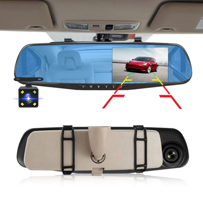 Digital Rearview Mirror With Dual Lens Video Recorder