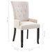 Dining Chair With Armrests Beige Fabric Gl50059