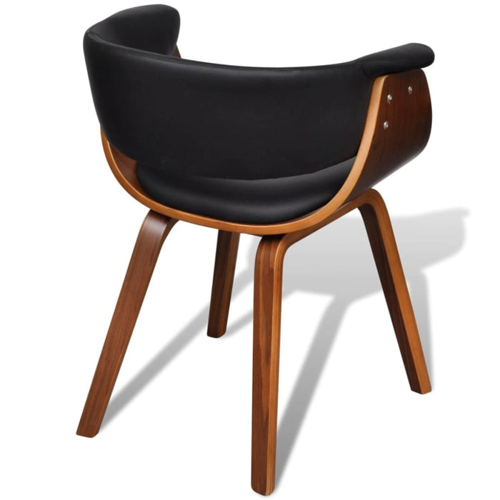 Dining Chair Bent Wood And Faux Leather Gl58615