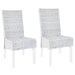 Dining Chairs 2 Pcs Light Brown Kubu Rattan and Mango Wood