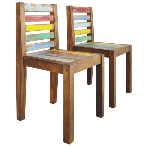 Dining Chairs 2 Pcs Solid Reclaimed Wood Gl187619