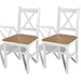 Dining Chairs 2 Pcs White Pinewood Gl567151