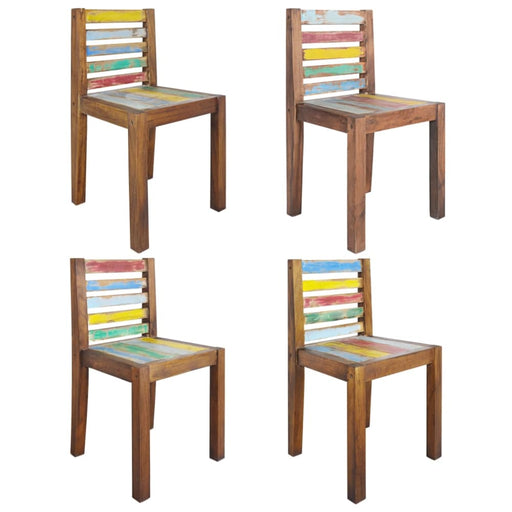 Dining Chairs 4 Pcs Solid Reclaimed Wood Gl18961