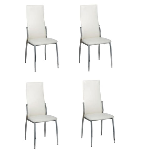 Dining Chairs 4 Pcs White Faux Leather Gl18265