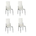 Dining Chairs 4 Pcs White Faux Leather Gl18265