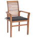 Dining Chairs 6 Pcs With Anthracite Cushions Solid Teak