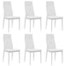 Dining Chairs 6 Pcs White Faux Leather Gl42556