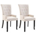 Dining Chairs With Armrests 2 Pcs Beige Fabric Gl39669