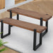2x Dining Chairs Bench Chair Seat Wooden Kitchen Outdoor