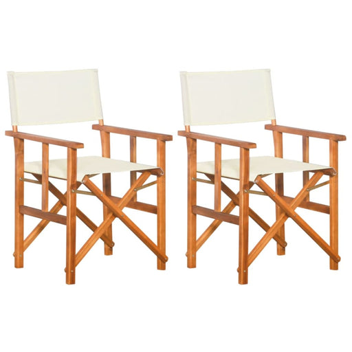 Director’s Chairs 2 Pcs Solid Acacia Wood Apkal