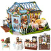Dollhouse Miniature with Furniture Kit Plus Dust Proof
