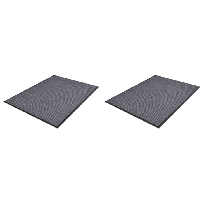 Pvc Door Mats 2 Pcs Grey 90x60 Cm Xinian