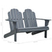 Double Adirondack Chair Wood Grey Aixxk