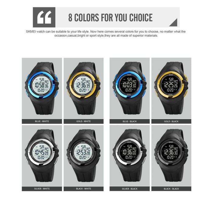 Double Time Display Electronic Wrist Watch