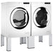 Double Washing and Drying Machine Pedestal White Pooka