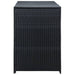Double Wheelie Bin Shed Poly Rattan Black 148x80x111 Cm
