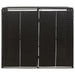 Double Wheelie Bin Shed Black 140x80x117 Cm Poly Rattan