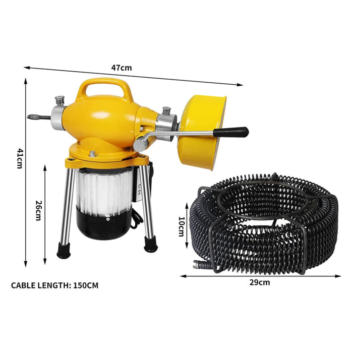 Drain Cleaner Machine Electric 400w Plumbing Sewerage Pipe