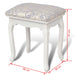 Dressing Stool Warm White Fabric Xabtol