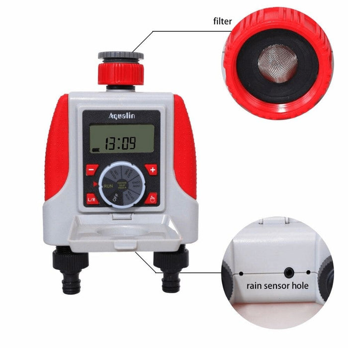 Dual Automatic Watering Sprinkler Timer Waterproof