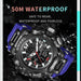 Dual Display Analog Digital Military Sport Wristwatch
