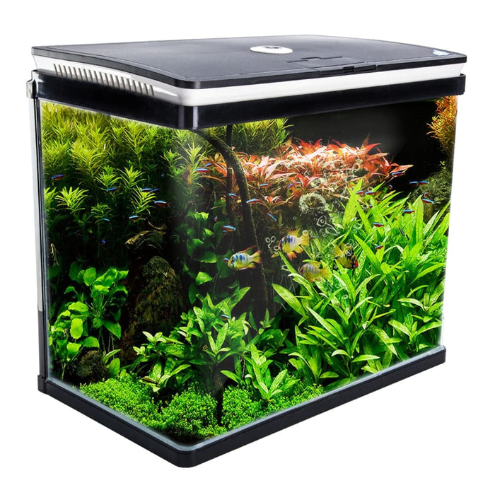 Dynamic Power Aquarium Fish Tank 52l Curved Glass Rgb Led