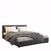 Eden Gas Lift Bed With Headboard Platform Storage Dark Grey