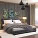 Eden Gas Lift Bed With Headboard Platform Storage Dark Grey