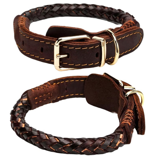 Eight - strand Braided Leather Collar