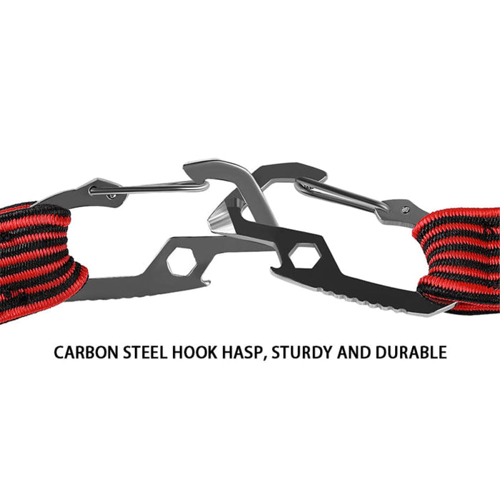 Elastic Luggage Tied Rope with Carbon Steel Hook