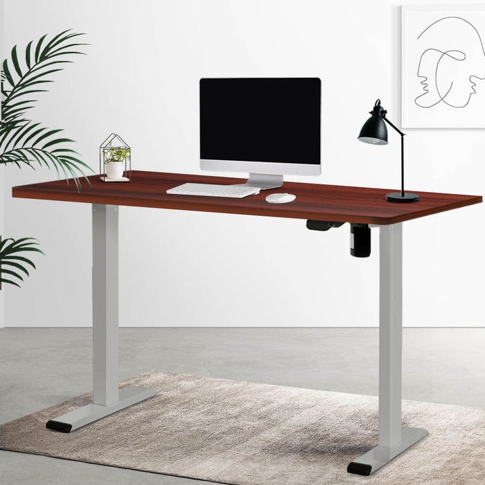Electric Standing Desk Motorised Sit Stand Desks Table Grey