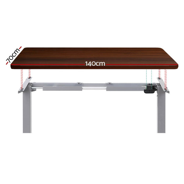 Electric Standing Desk Motorised Sit Stand Desks Table Grey
