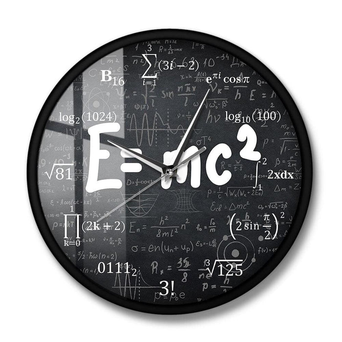 E=mc2 Math Formula Geek Wall Clock Theory of Relativity