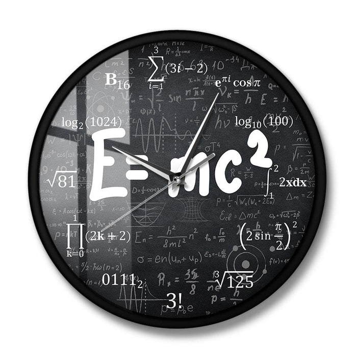 E=mc2 Math Formula Geek Wall Clock Theory of Relativity