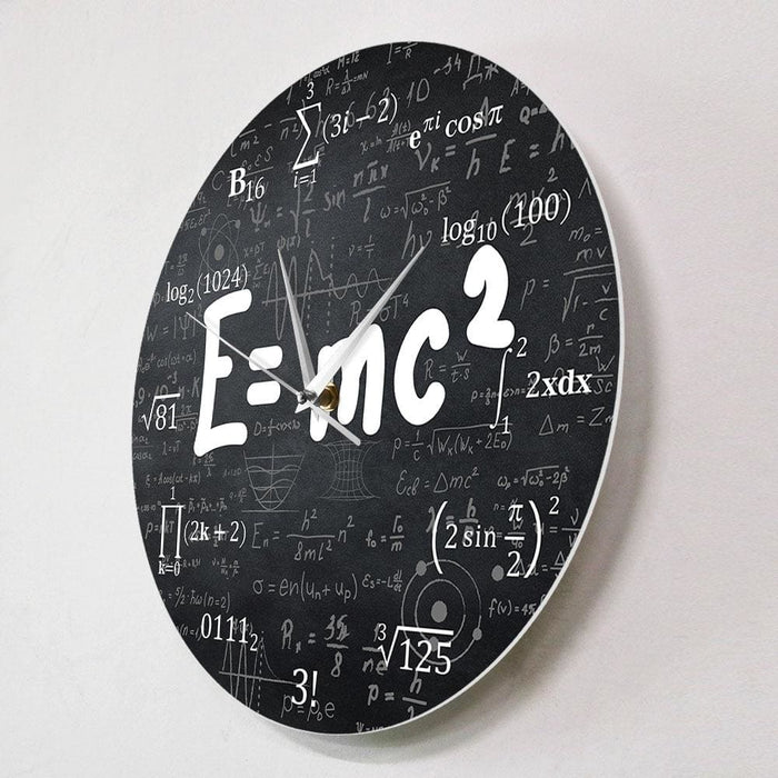 E=mc2 Math Formula Geek Wall Clock Theory of Relativity