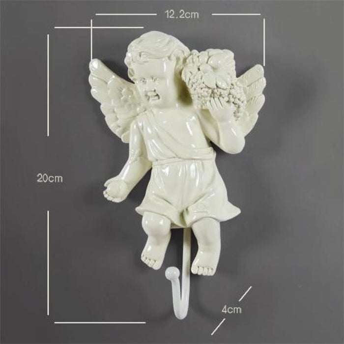 European Angel Statue Wall Decor Keys Holder Hanger