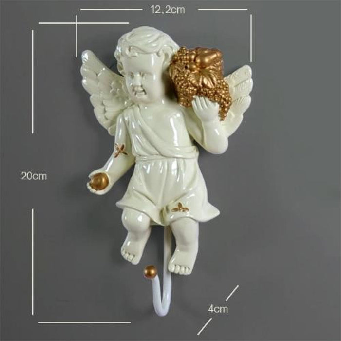 European Angel Statue Wall Decor Keys Holder Hanger